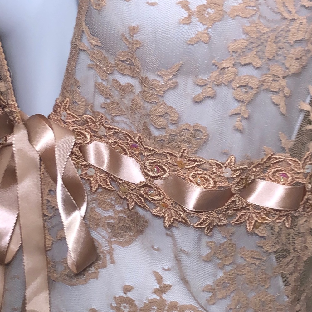 CDIV Petite pink Sheer lace top - Picture 6 of 8